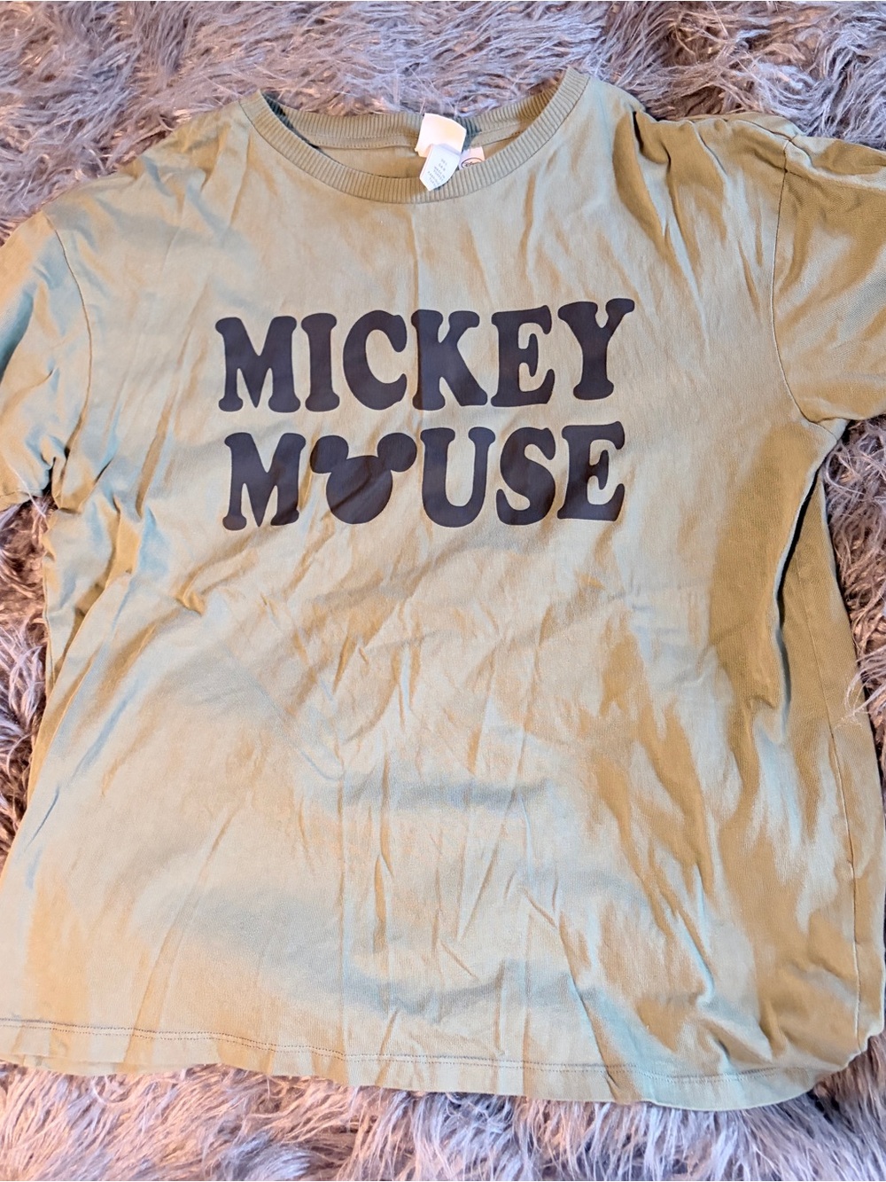 Disney Mickey Mouse  Graphic Tee - Olive Green